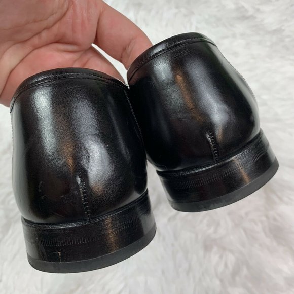 Black Leather Loafers with Tassels - Picture 7 of 11